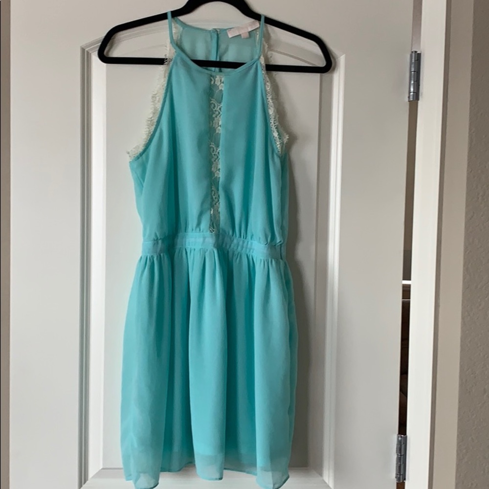 💙 Baby Blue Sheer Dress! Small!